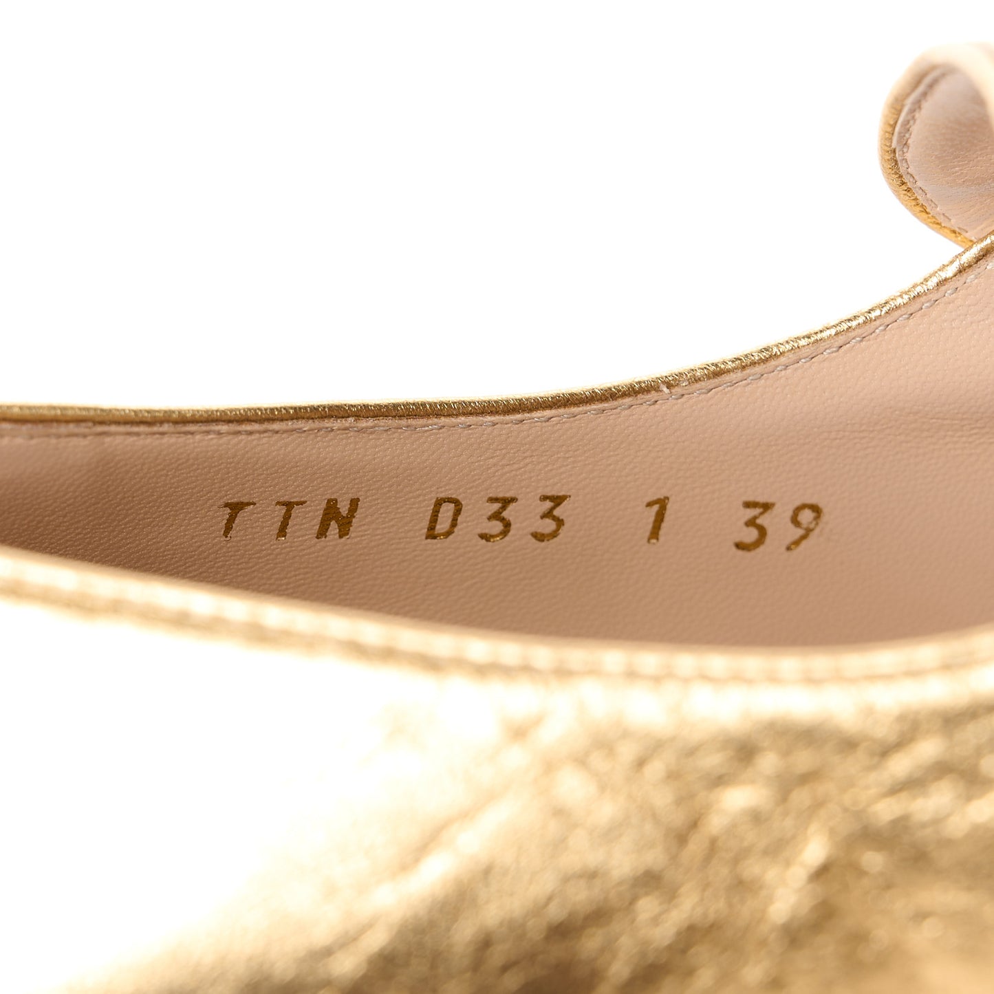 Metallic Nappa Panther Loafers 39 Deep Gold