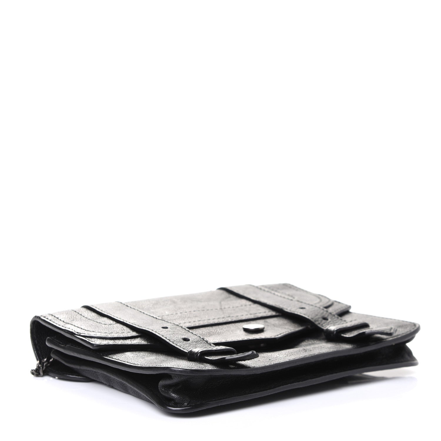 Proenza Schouler Lambskin PS1 Large Chain Wallet Black 6 of 8