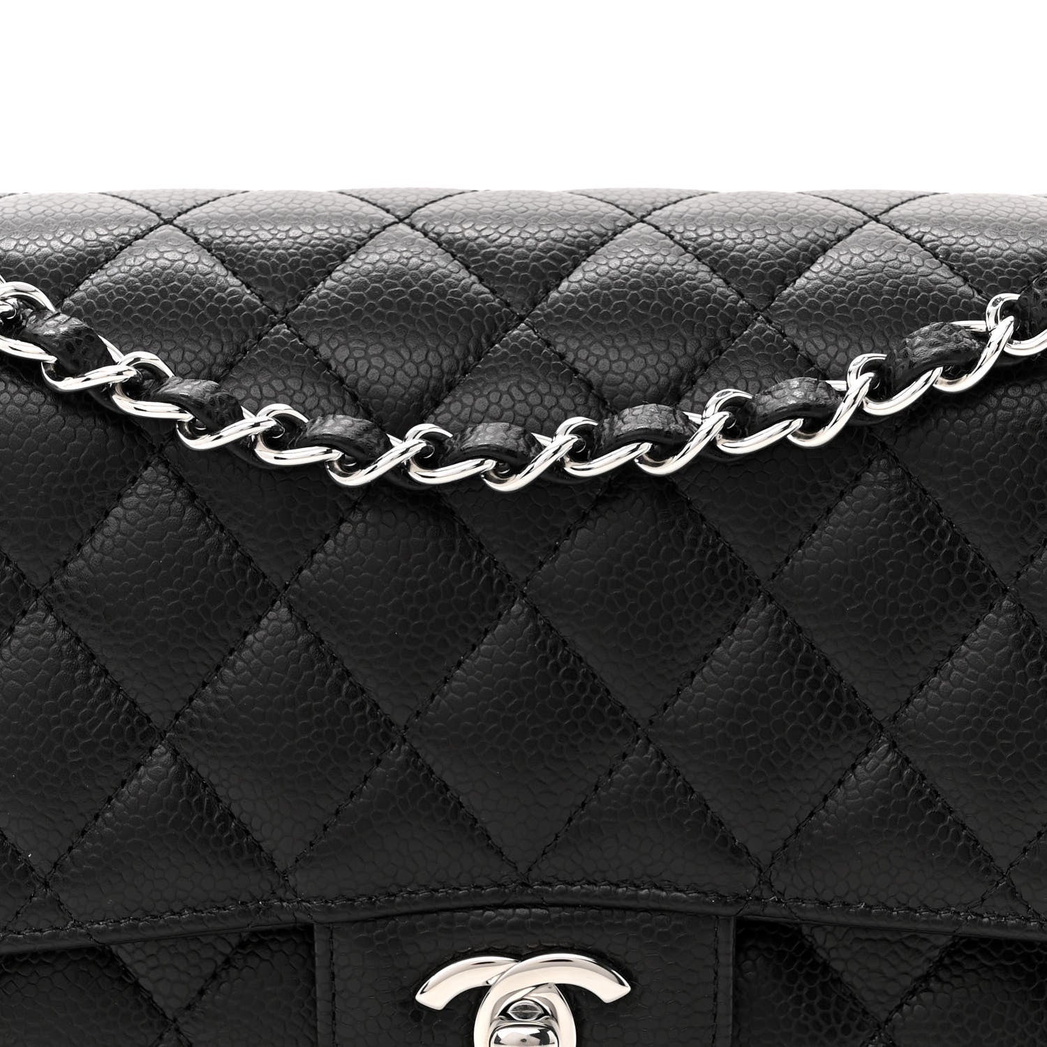 Chanel Caviar Quilted Medium Double Flap Black 8 of 11