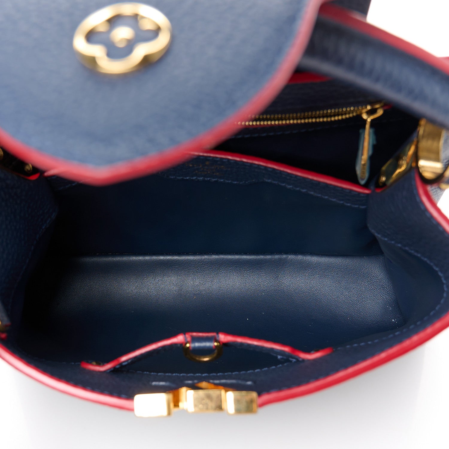 Louis Vuitton Taurillon Capucines BB Marine Rouge 5 of 9