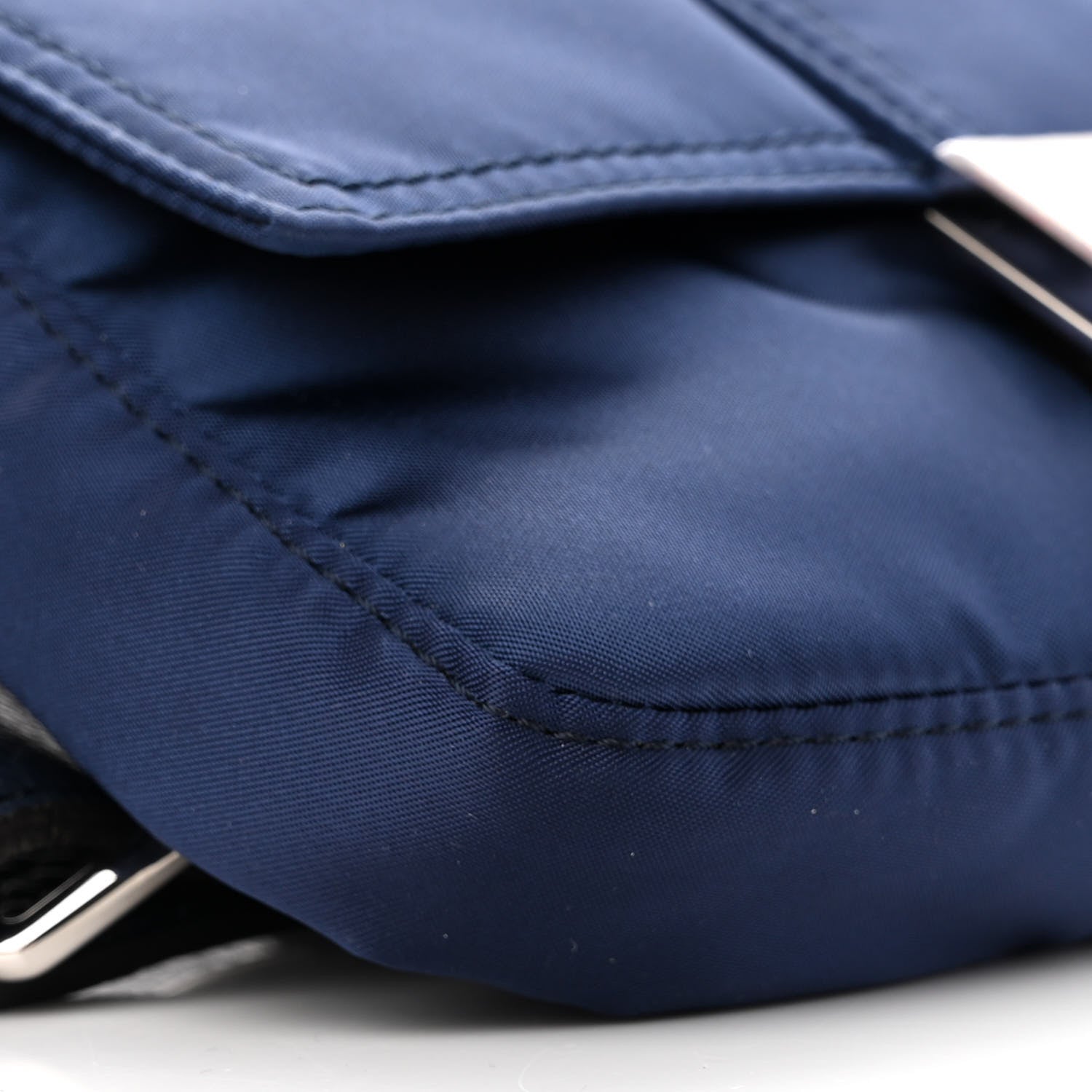 Fendi X PORTER Nylon Cuoio Roma Mini Phone Baguette Belt Bag Dark Blue 9 of 10