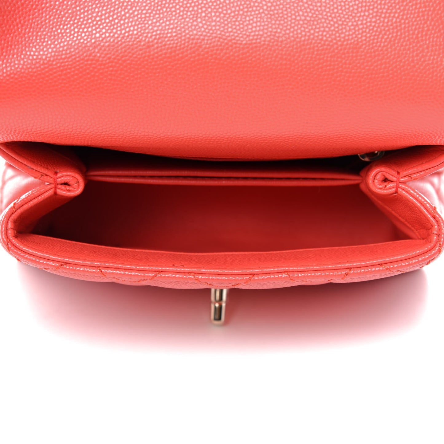 Caviar Quilted Extra Mini Coco Handle Flap Red