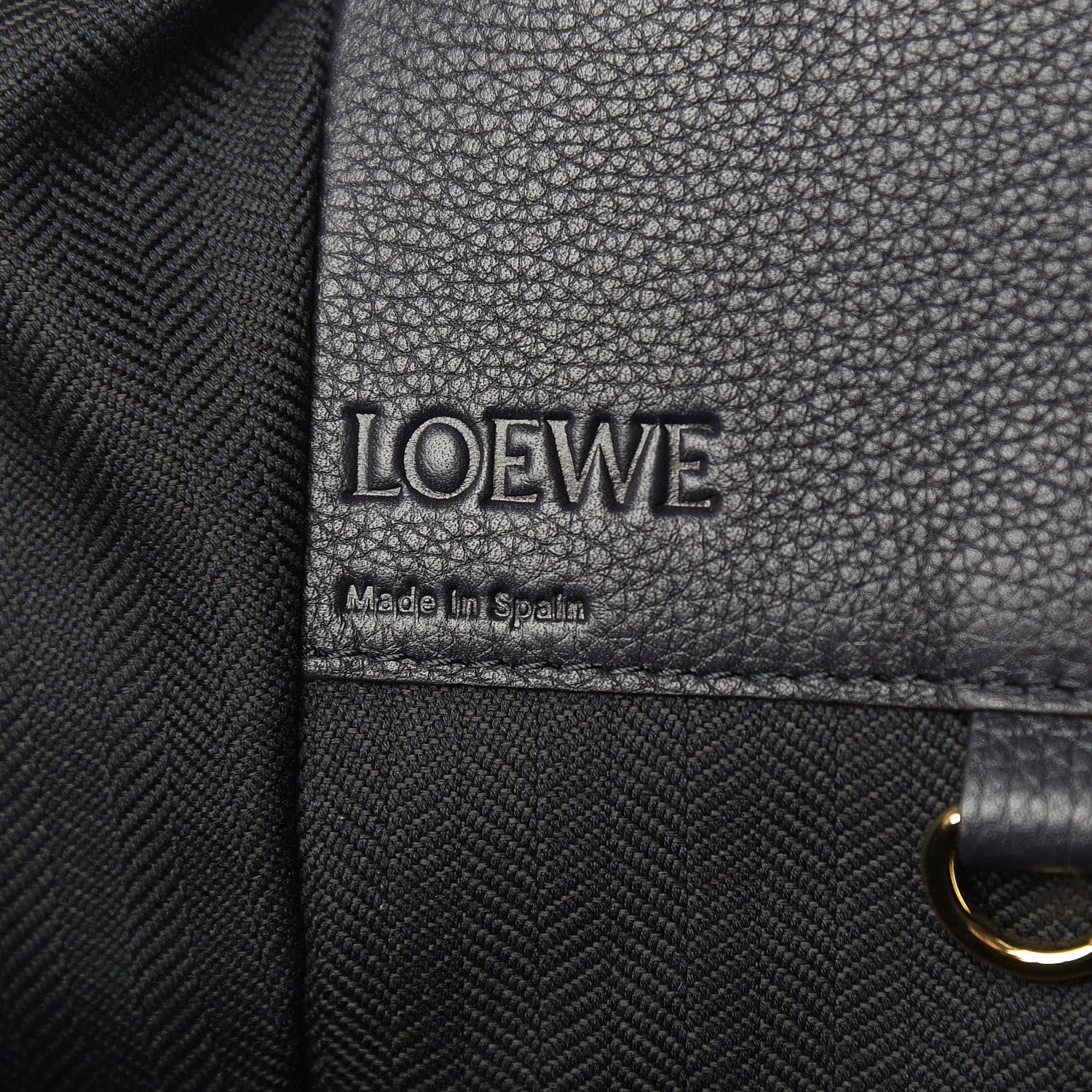 Loewe Calfskin Small Hammock Shoulder Bag Midnight Blue Black 6 of 8