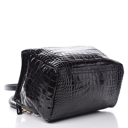 Givenchy Calfskin Crocodile Embossed Small Pandora Black 4 of 9