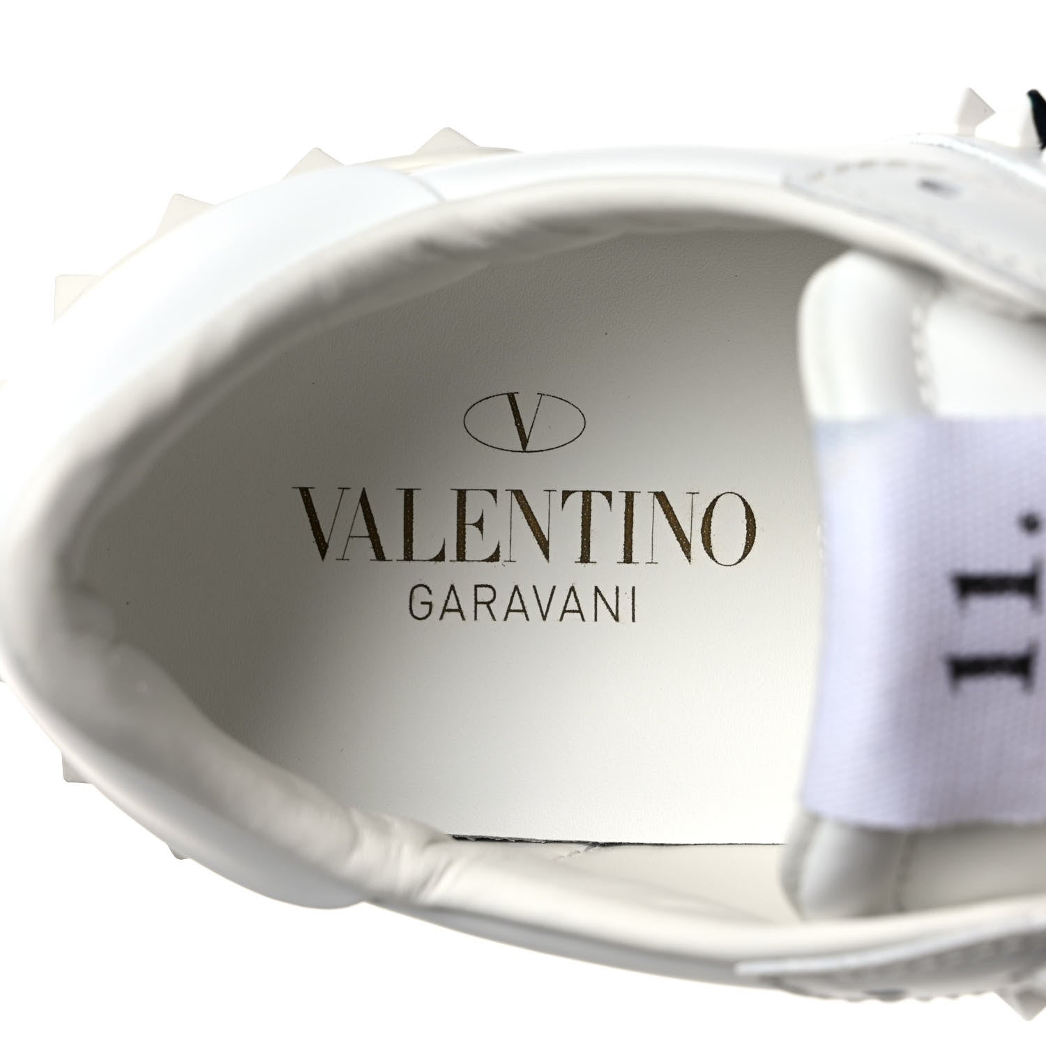 Valentino Garavani Calfskin Womens Floral Print Rockstud Sneakers 35.5 White 7 of 9