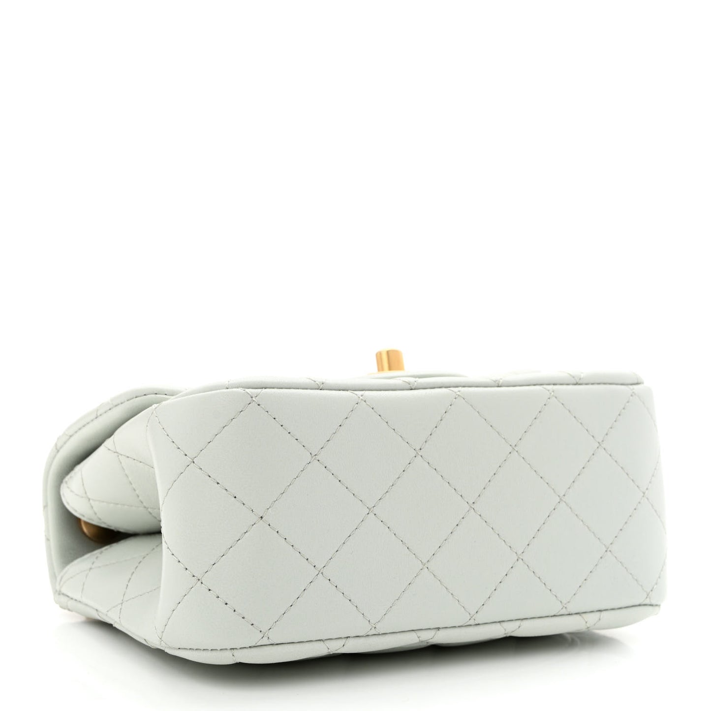 Lambskin Quilted Mini Sweet Camellia Flap Light Blue