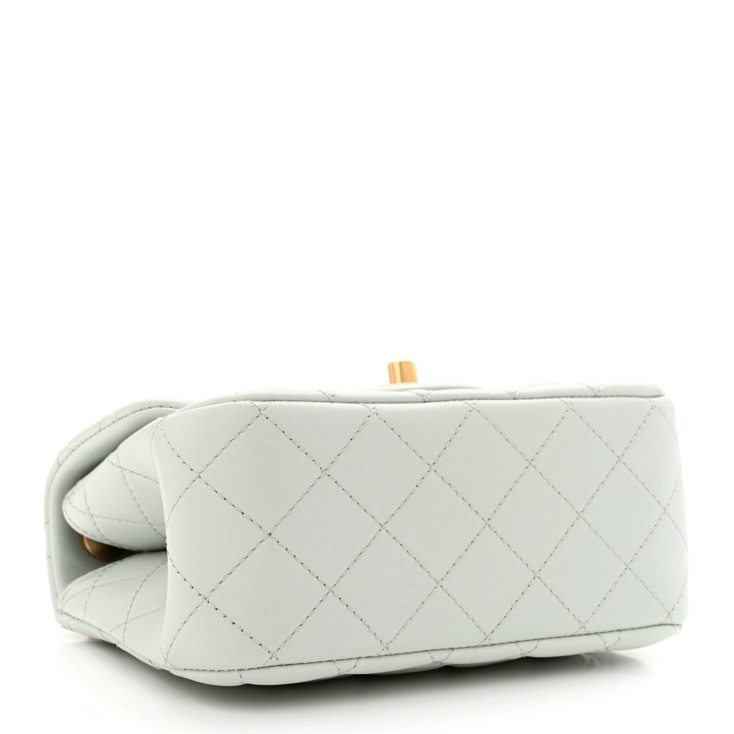 Chanel Lambskin Quilted Mini Sweet Camellia Flap Light Blue 5 of 12