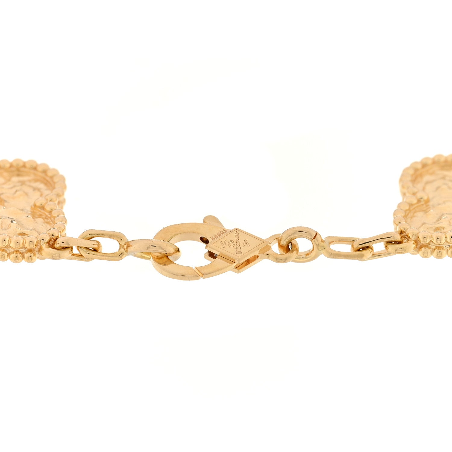 Van Cleef & Arpels 18K Yellow Gold 5 Motifs Vintage Alhambra Bracelet 3 of 4