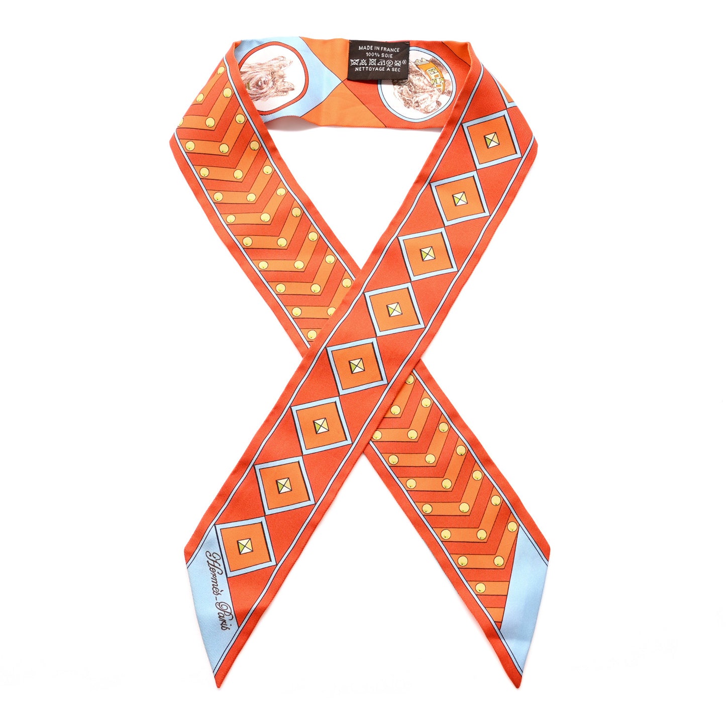 Silk Colliers et Chiens Twilly Potiron Orange Ciel