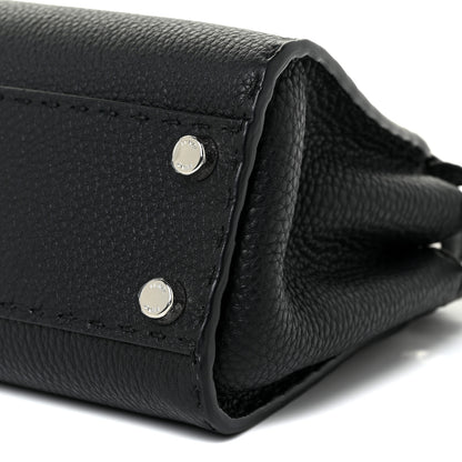 Fendi Cuoio Romano Selleria Bi-Color Mini Peekaboo Iconic Satchel Black Mou 10 of 15