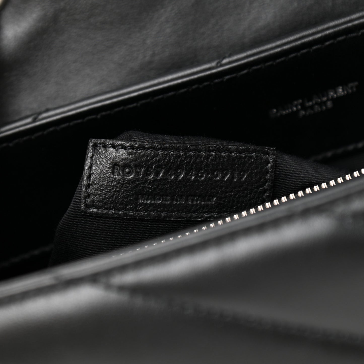 Calfskin Y Quilted Monogram Medium Loulou Chain Satchel Black