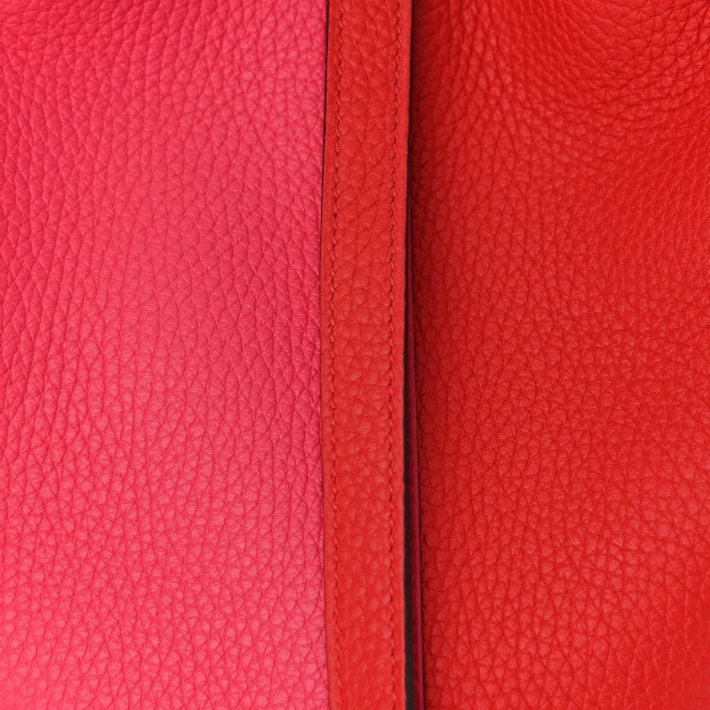 Taurillon Clemence Tri-Color Picotin Lock 18 PM Rouge Coeur Rose Extreme Bleu Zanzibar