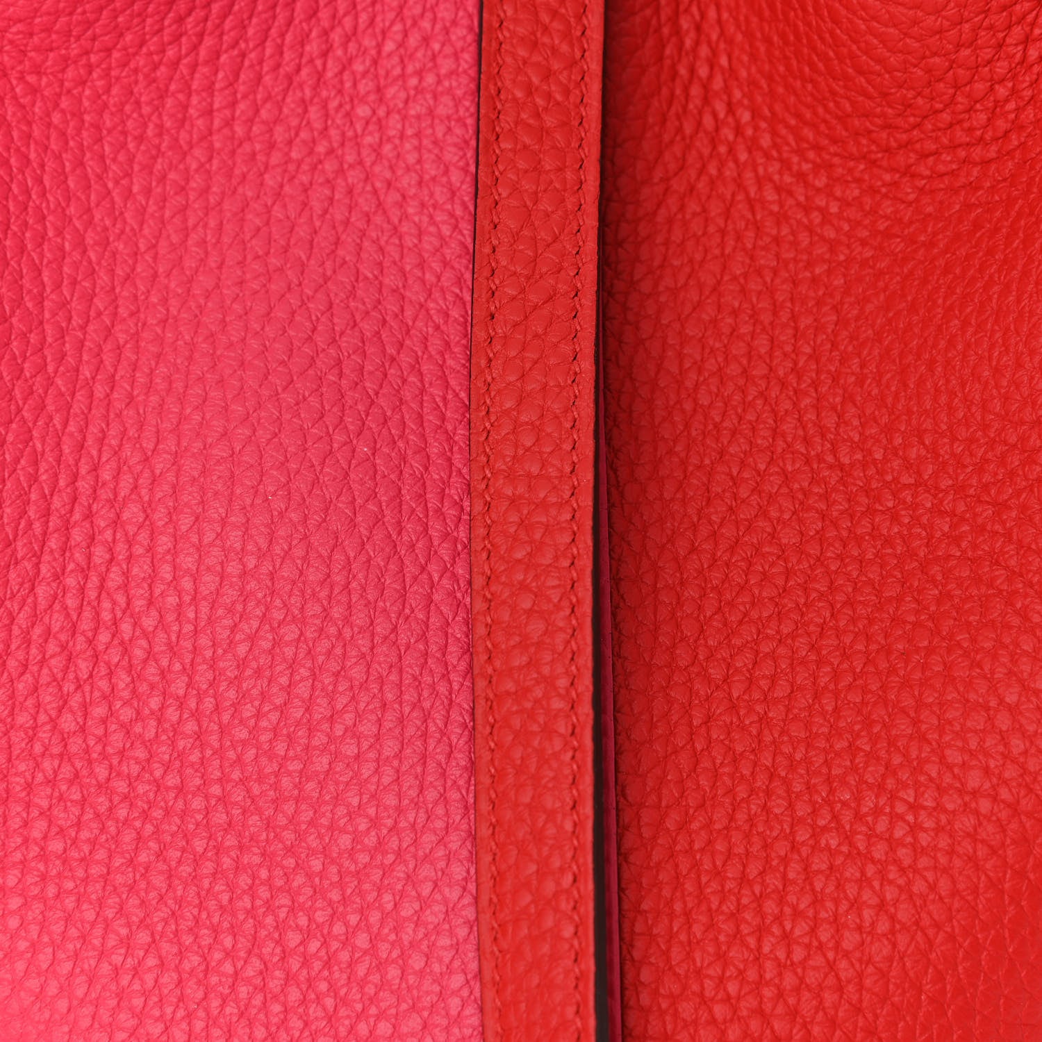 Hermes Taurillon Clemence Tri-Color Picotin Lock 18 PM Rouge Coeur Rose Extreme Bleu Zanzibar 7 of 10