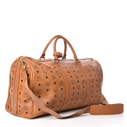 MCM Visetos Large Traveler Weekender Bag Cognac 3 of 12