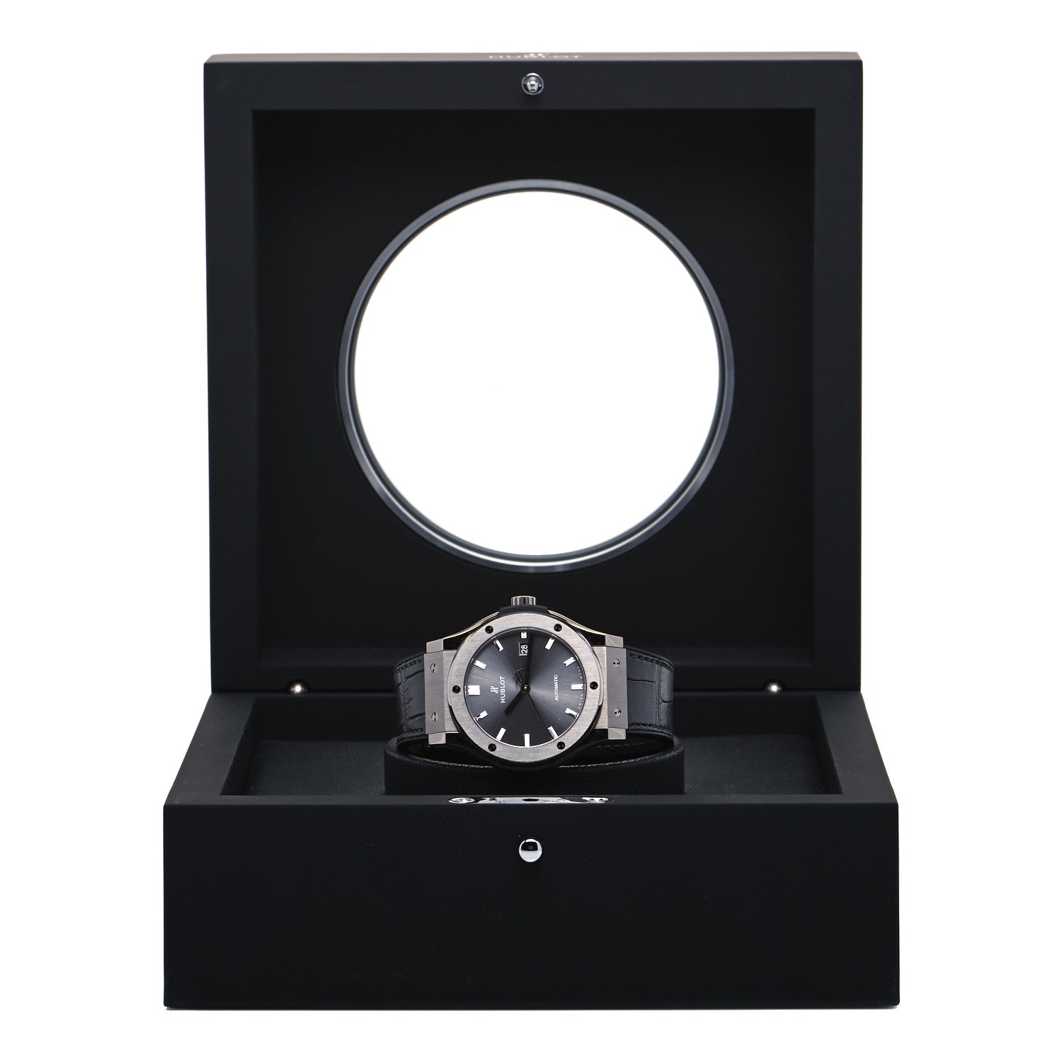 Hublot Titanium Alligator 42mm Classic Fusion Automatic Watch Grey 542.NX.7071.LR 5 of 5