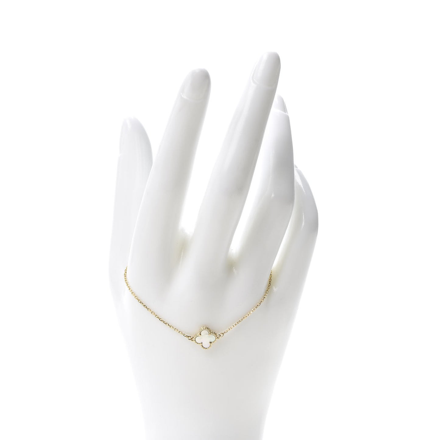 18K Yellow Gold Mother of Pearl Sweet Alhambra Bracelet