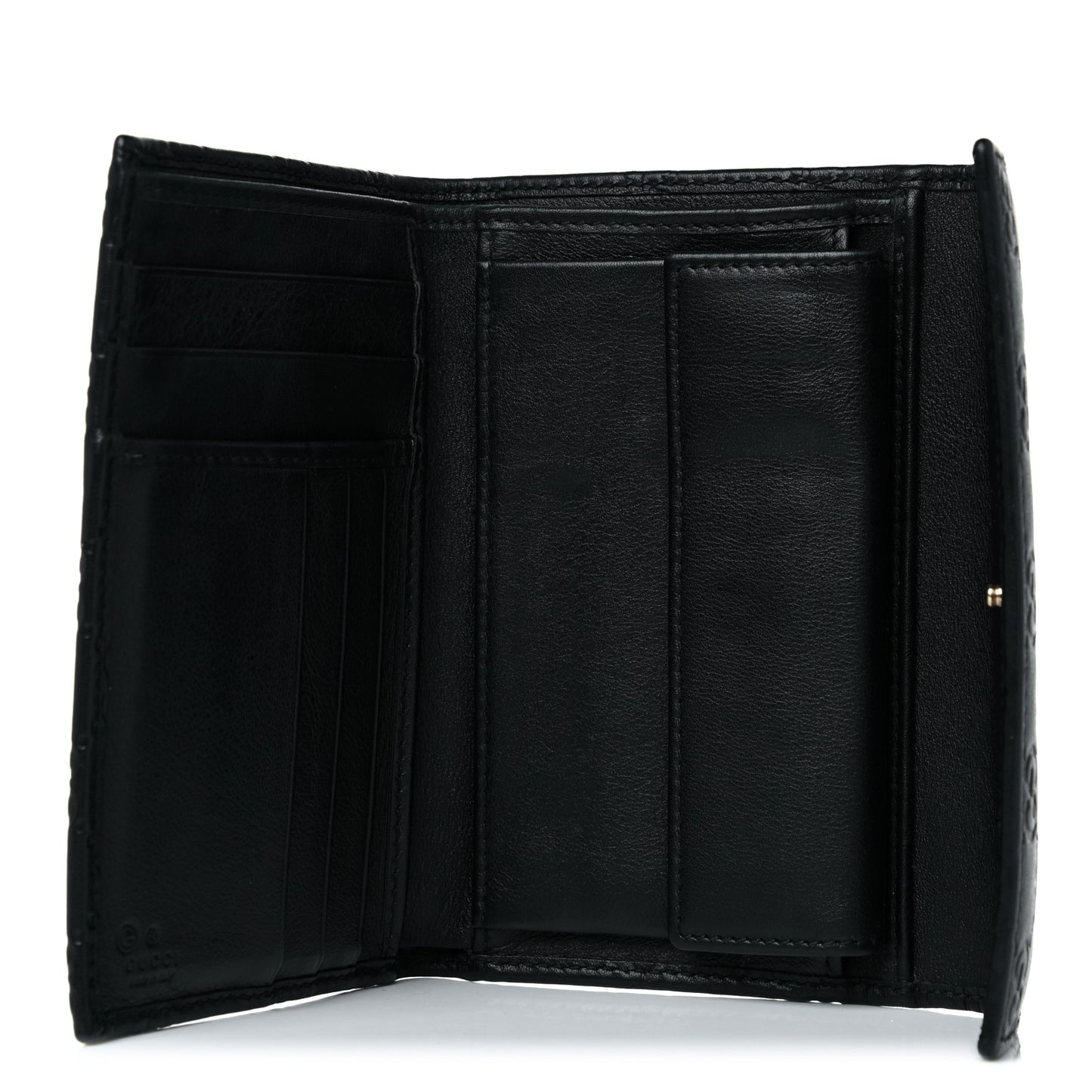 Guccissima Continental Flap Wallet Black