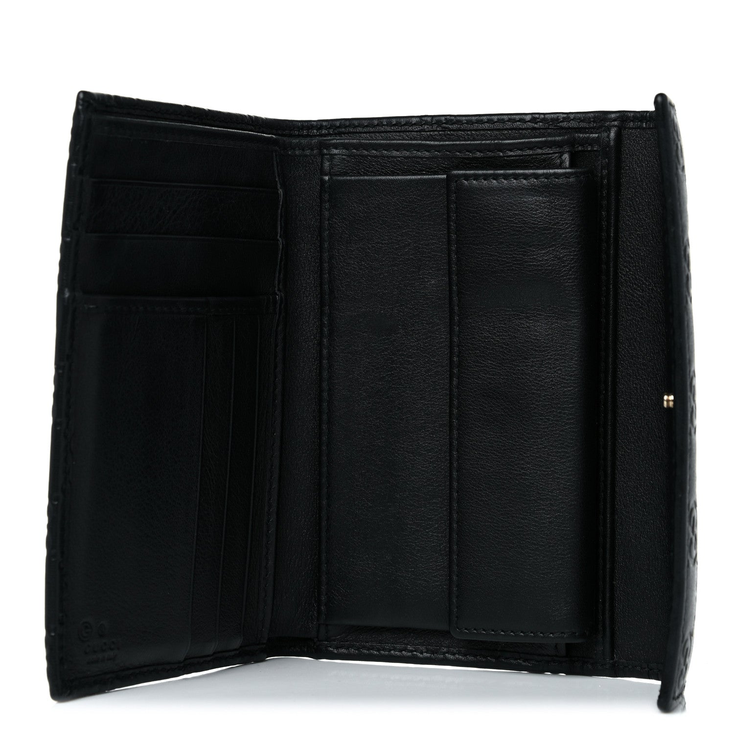 Gucci Guccissima Continental Flap Wallet Black 5 of 11