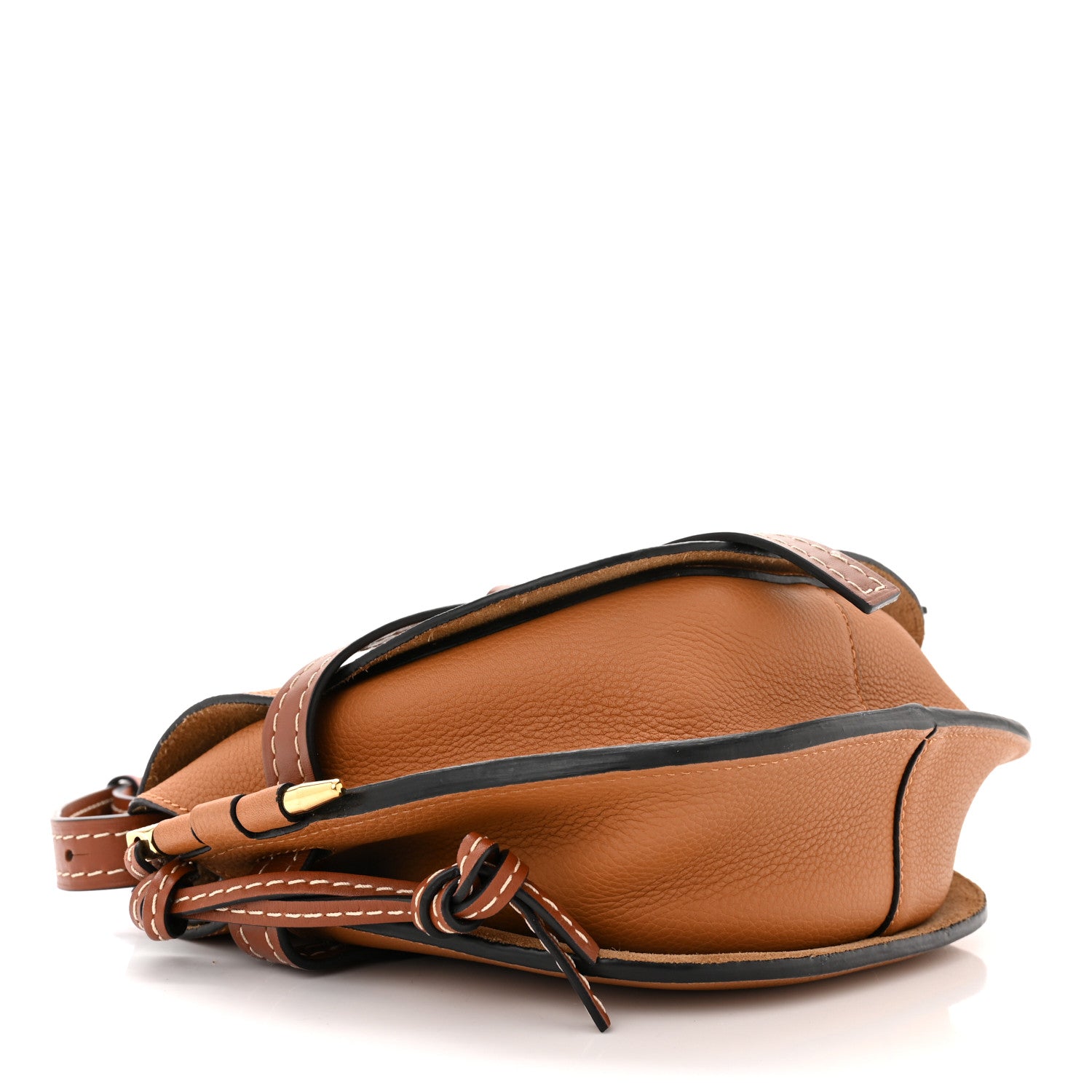 Loewe Grained Calfskin Small Gate Crossbody Bag Caramel Pecan 4 of 9