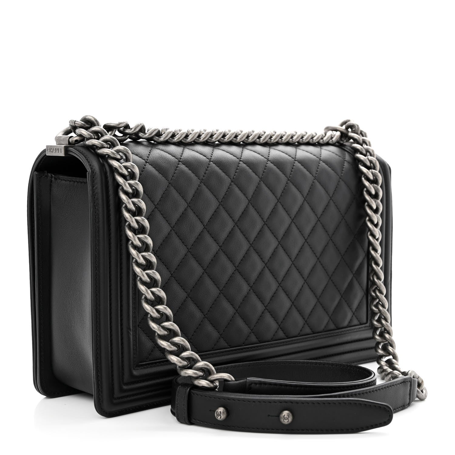 Chanel Calfskin Quilted New Medium Boy Flap Black 3 of 11