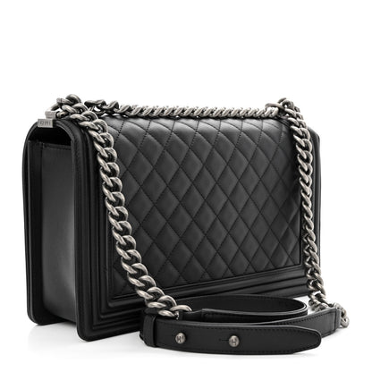 Chanel Calfskin Quilted New Medium Boy Flap Black 3 of 11