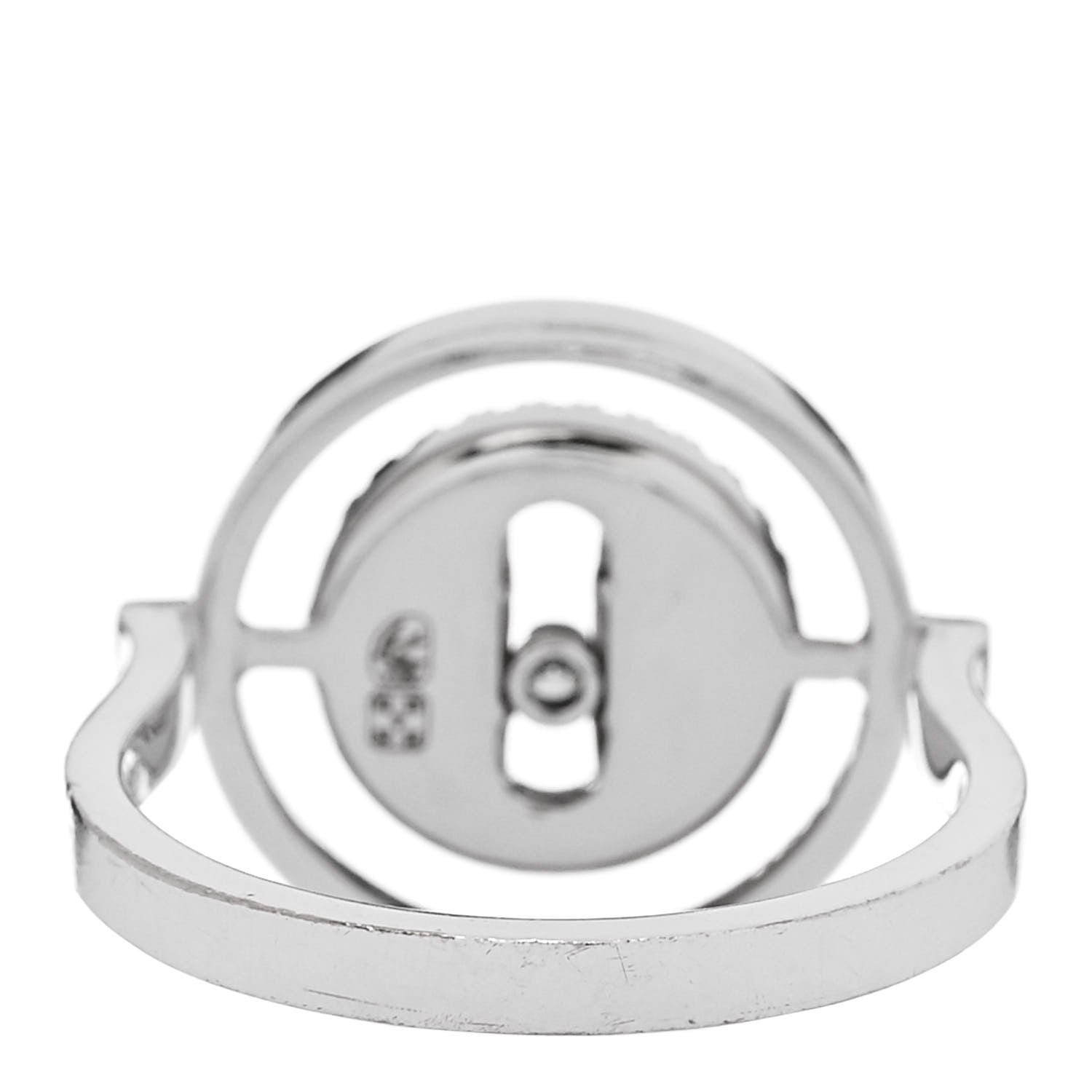 Messika 18K White Gold Diamond SM Lucky Move Pave Ring 52 6 4 of 6
