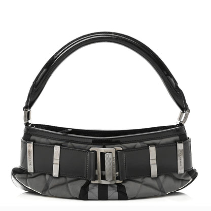 Burberry Patent Smoked Check Quilted Small Beaton Black 1 of 11