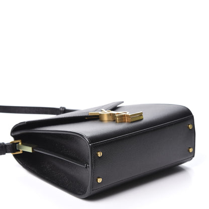 Saint Laurent Grain de Poudre Mini Classic Monogram Cassandra Top Handle Black 3 of 9