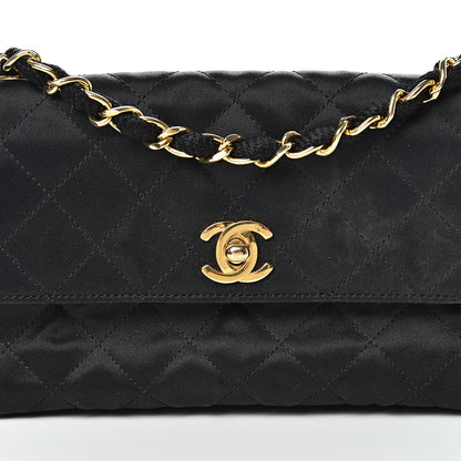 Chanel Satin Quilted Extra Mini Rectangular Flap Black 8 of 14