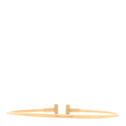 Tiffany 18K Yellow Gold Narrow T Wire Bracelet 2 of 4