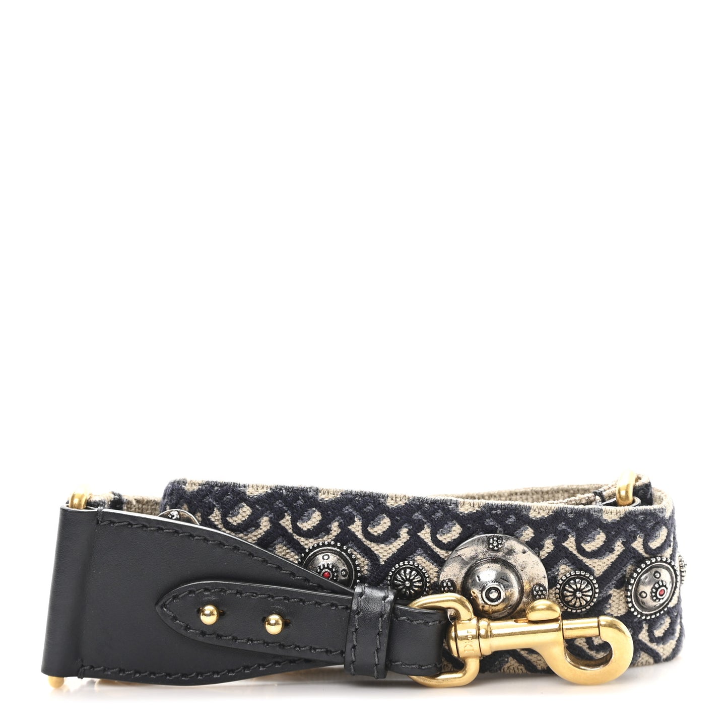 Oblique Studded Shoulder Strap Blue