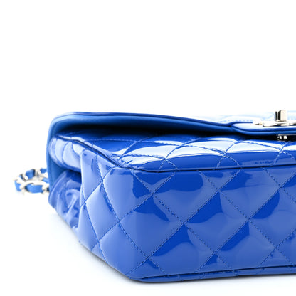 Chanel Patent Quilted Large Coco Shine Flap Blue 9 of 11