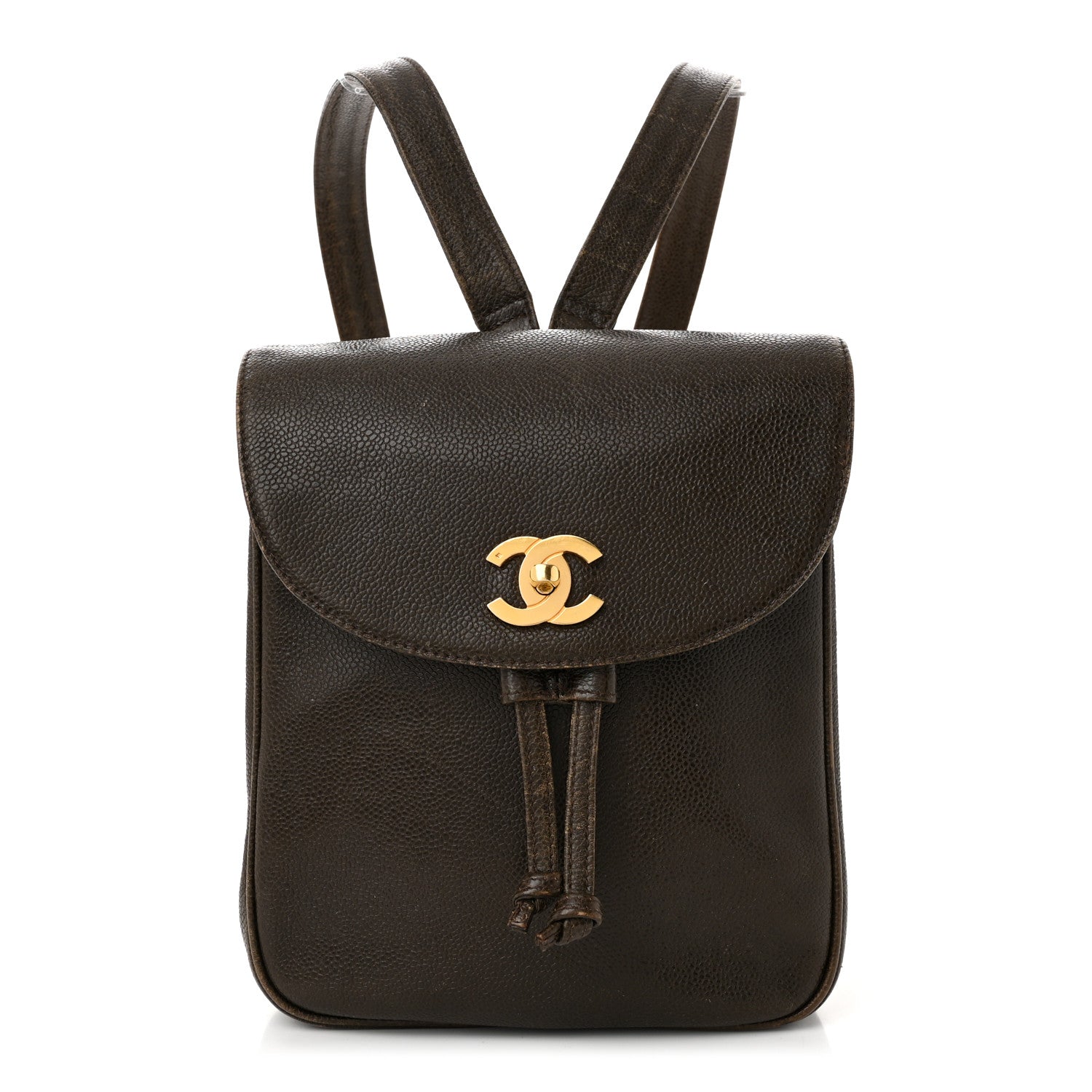 Chanel Caviar CC Backpack Brown 1 of 14