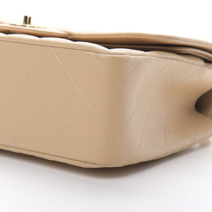 Chanel Caviar Quilted Jumbo Double Flap Beige 10 of 13