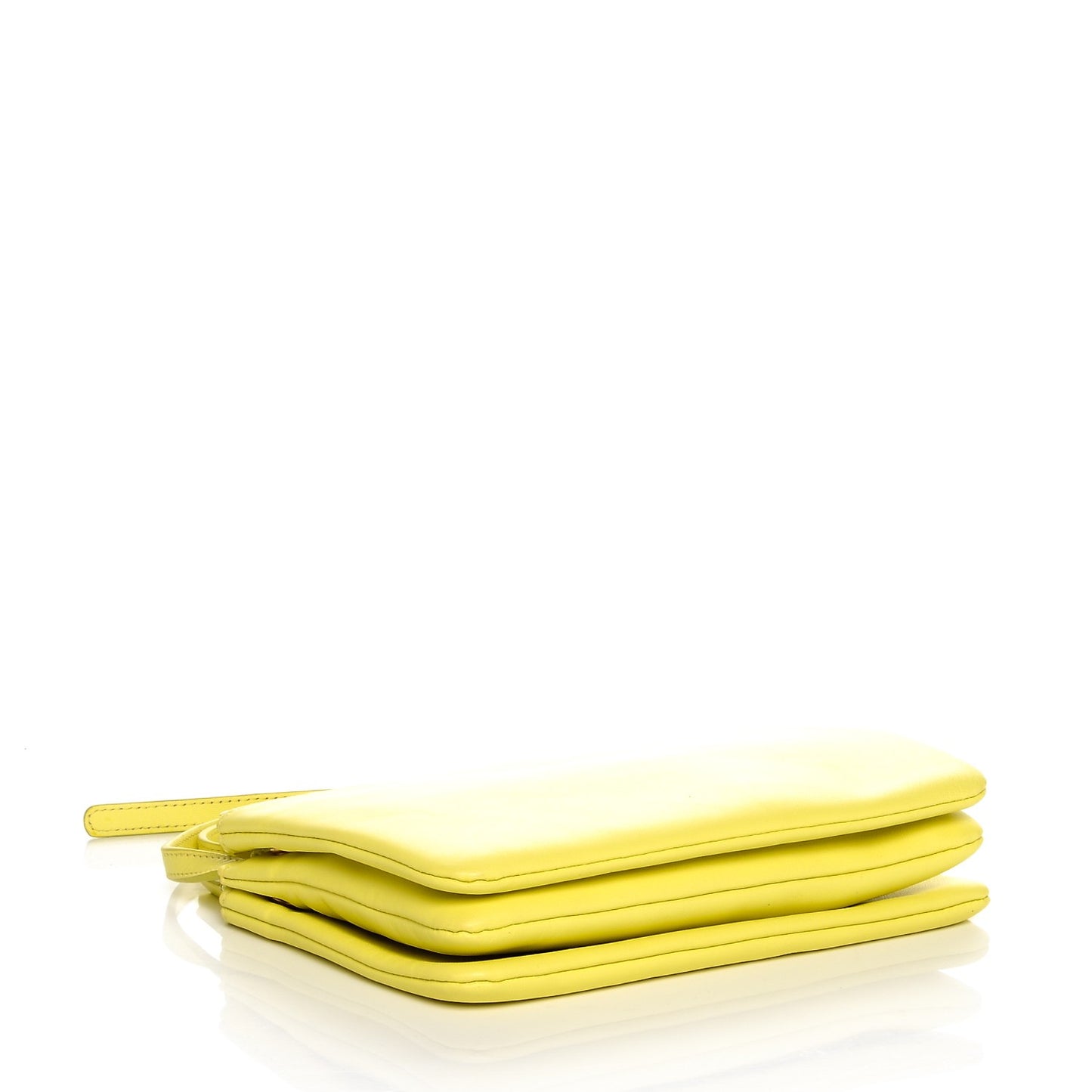 Lambskin Small Trio Crossbody Bag Fluo Yellow