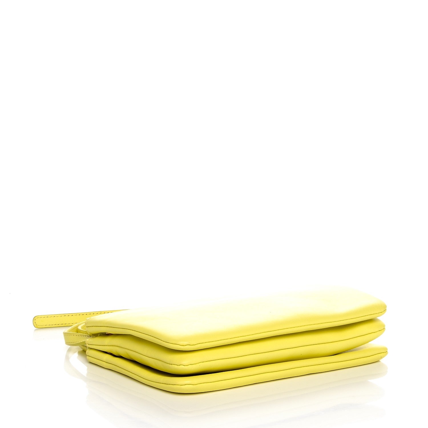 Celine Lambskin Small Trio Crossbody Bag Fluo Yellow 4 of 7