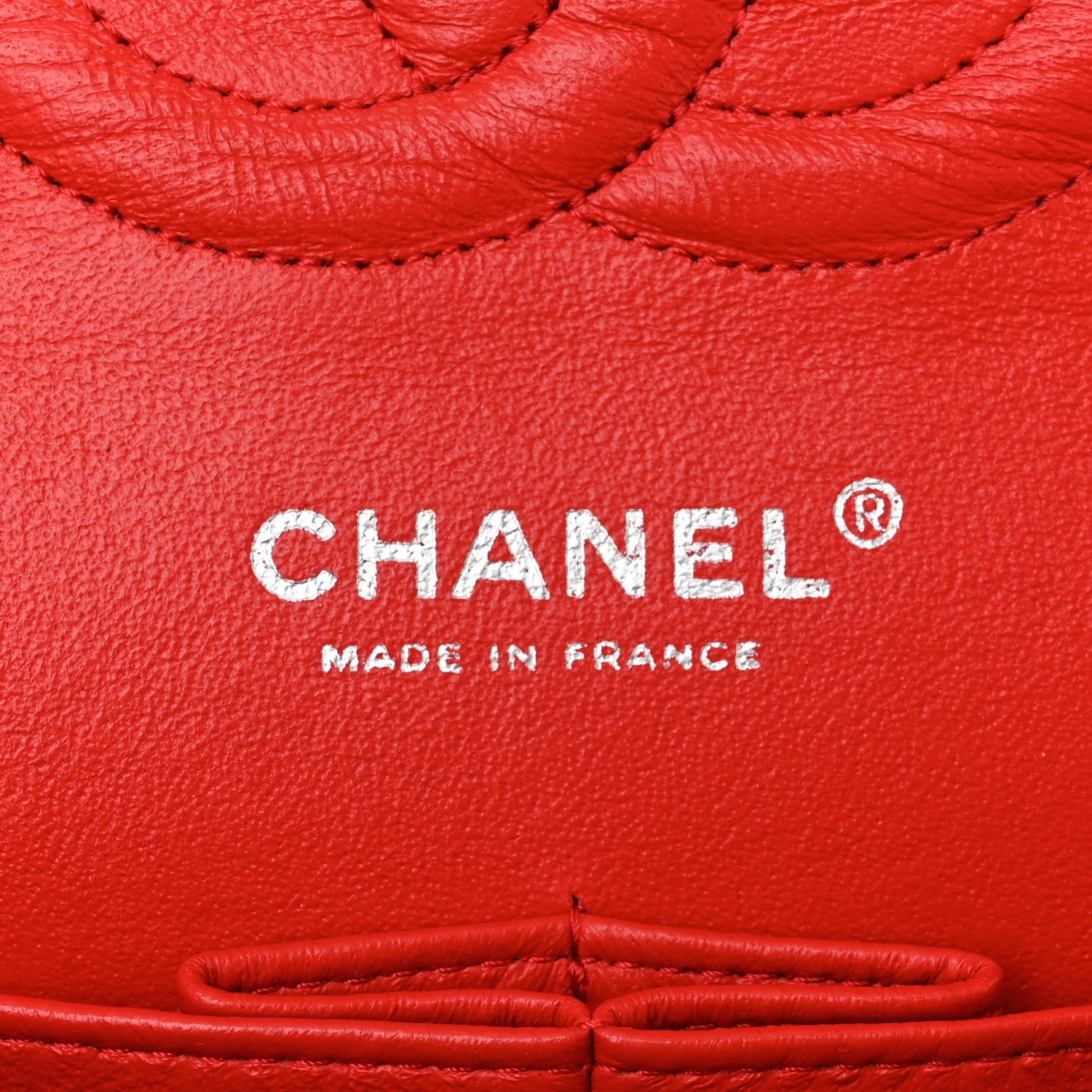 Chanel Lambskin Perforated Medium Double Flap Red 6 of 13