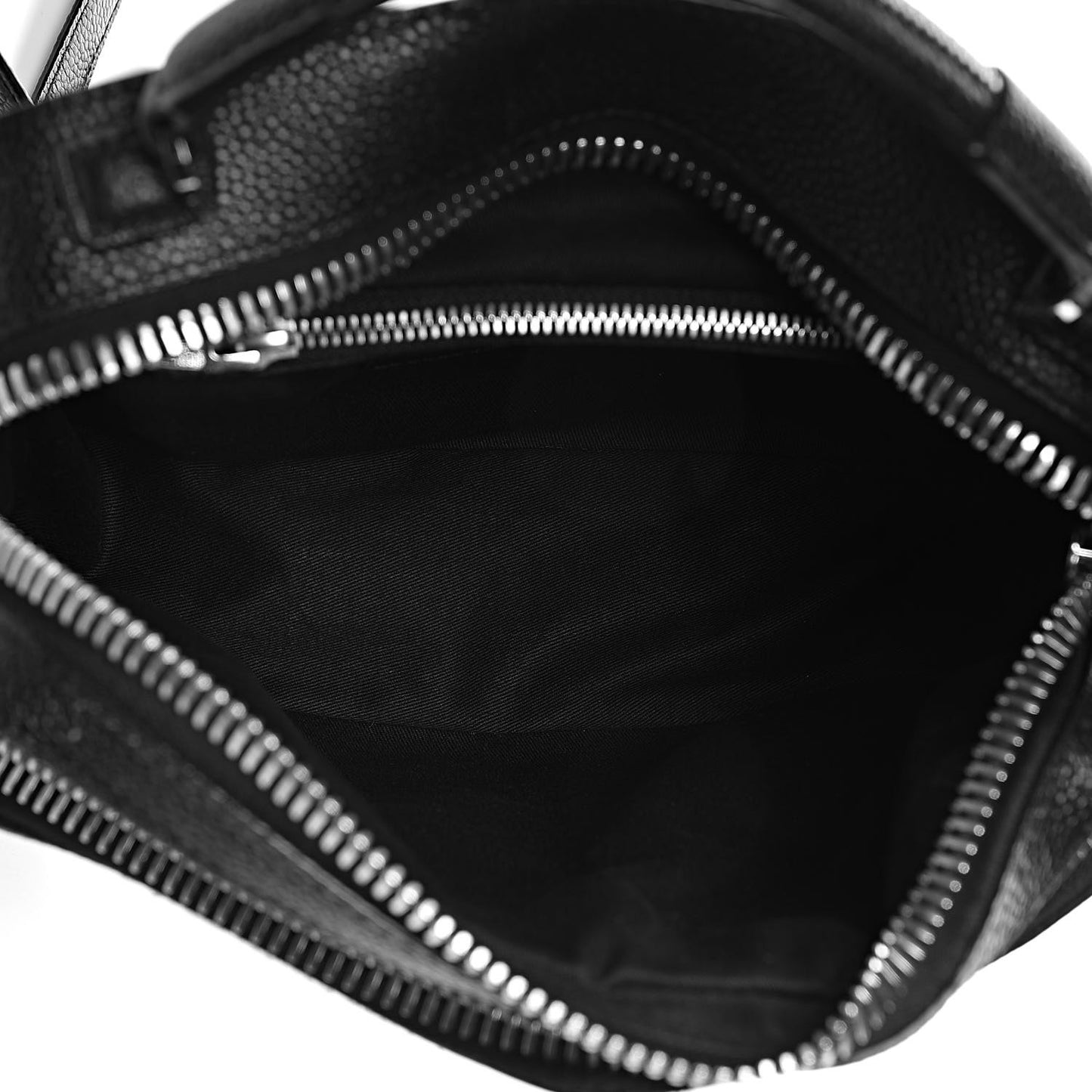 Pebbled Calfskin Rafael Crossbody Bag Black