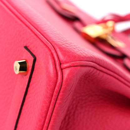 Hermes Taurillon Clemence Birkin 30 Rose Extreme 9 of 14