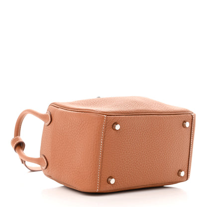 Hermes Taurillon Clemence Mini Lindy 20 Gold 3 of 9