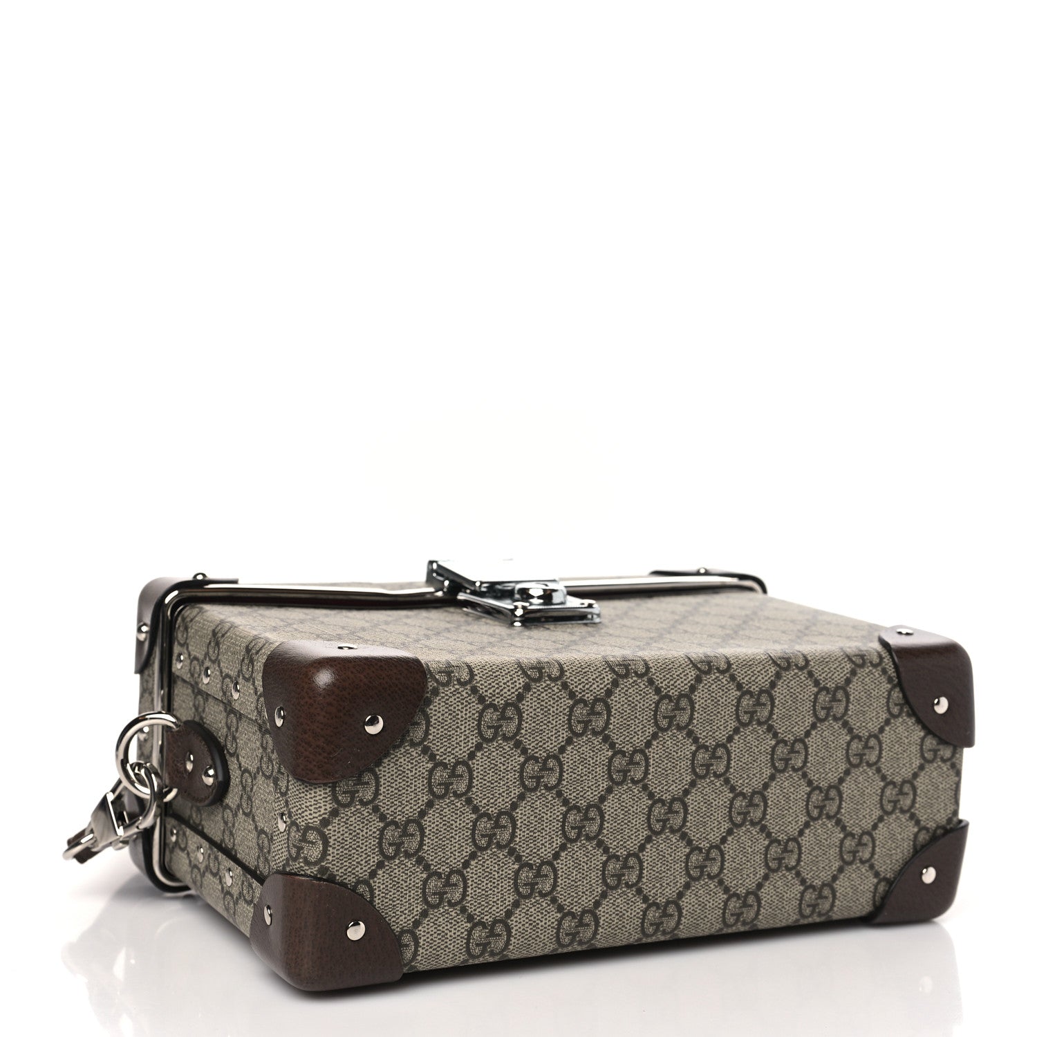 Gucci GG Supreme Monogram Globe-Trotter Beauty Case Brown 4 of 10