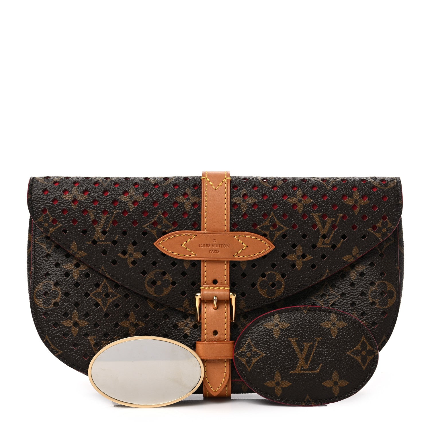 Louis Vuitton Monogram SC Flore Clutch Saumur Corail 1 of 7