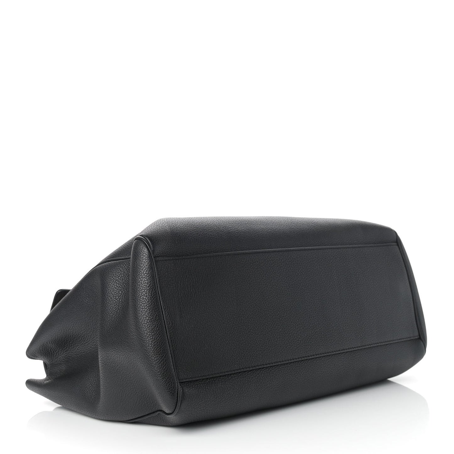 Grained Calfskin Large Soft 16 Bag Black