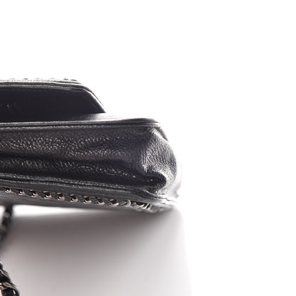 Chanel Calfskin Quilted Chain Around Boy Wallet On Chain WOC Black 12 of 13