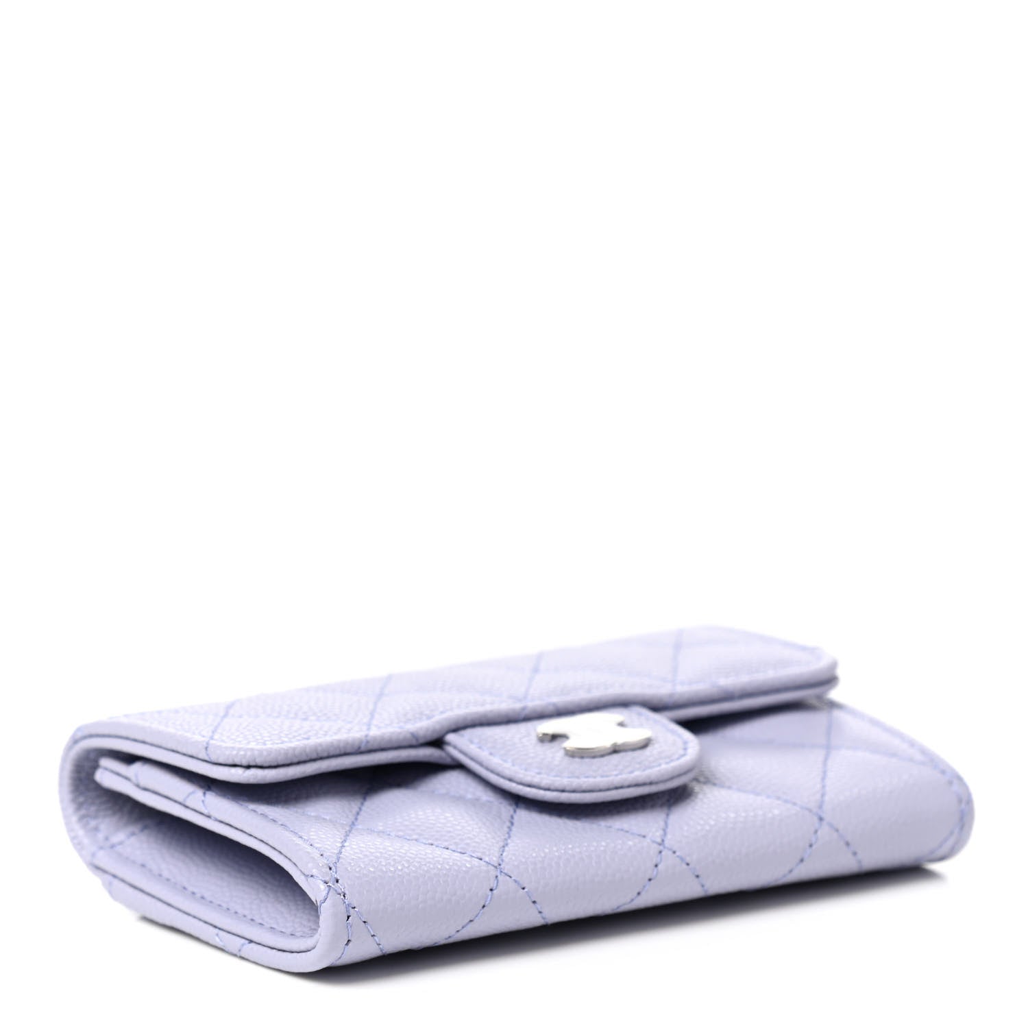 Chanel Caviar Quilted Flap Card Holder Wallet Light Purple 4 of 8