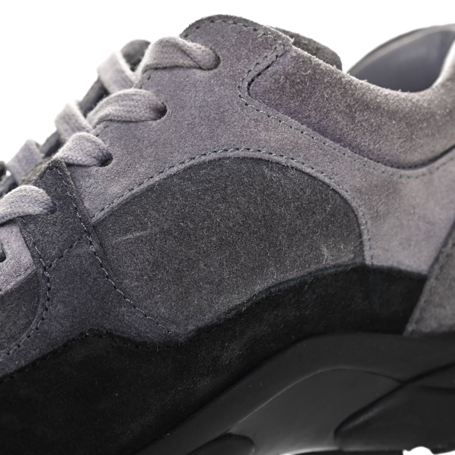 Chanel Suede Calfskin CC Sneakers 35 Grey 9 of 11