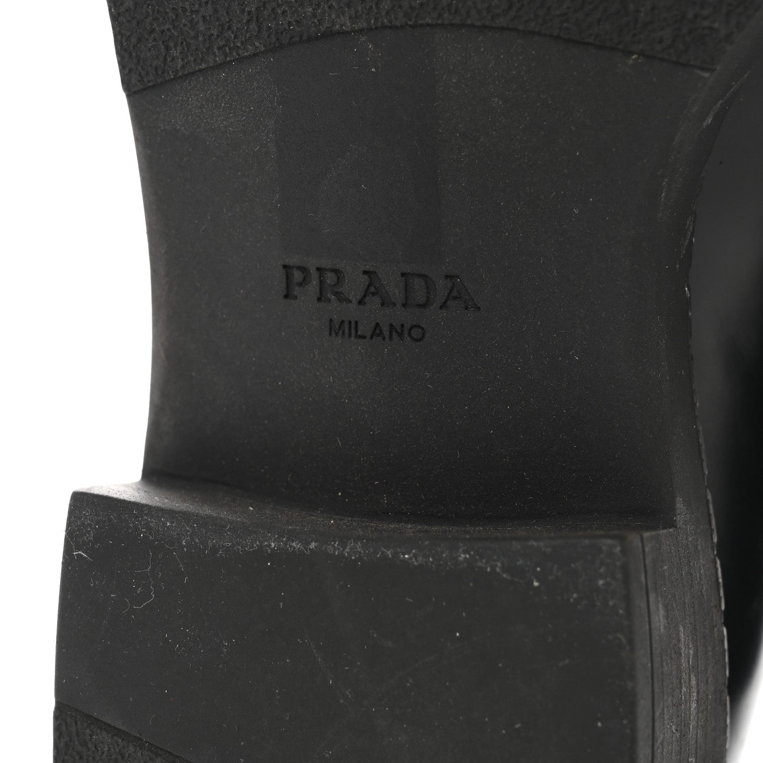 Prada Spazzolato Metal Triangle Logo 50mm Loafers 36.5 Black 8 of 8