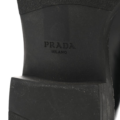 Prada Spazzolato Metal Triangle Logo 50mm Loafers 36.5 Black 8 of 8