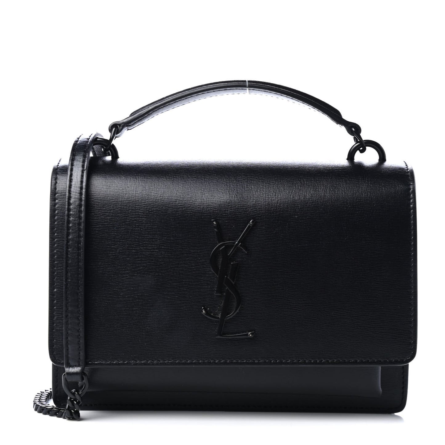 Calfskin Monogram Sunset Chain Wallet Black