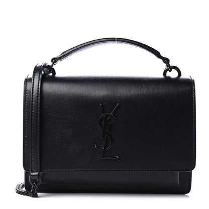 Saint Laurent Calfskin Monogram Sunset Chain Wallet Black 1 of 5